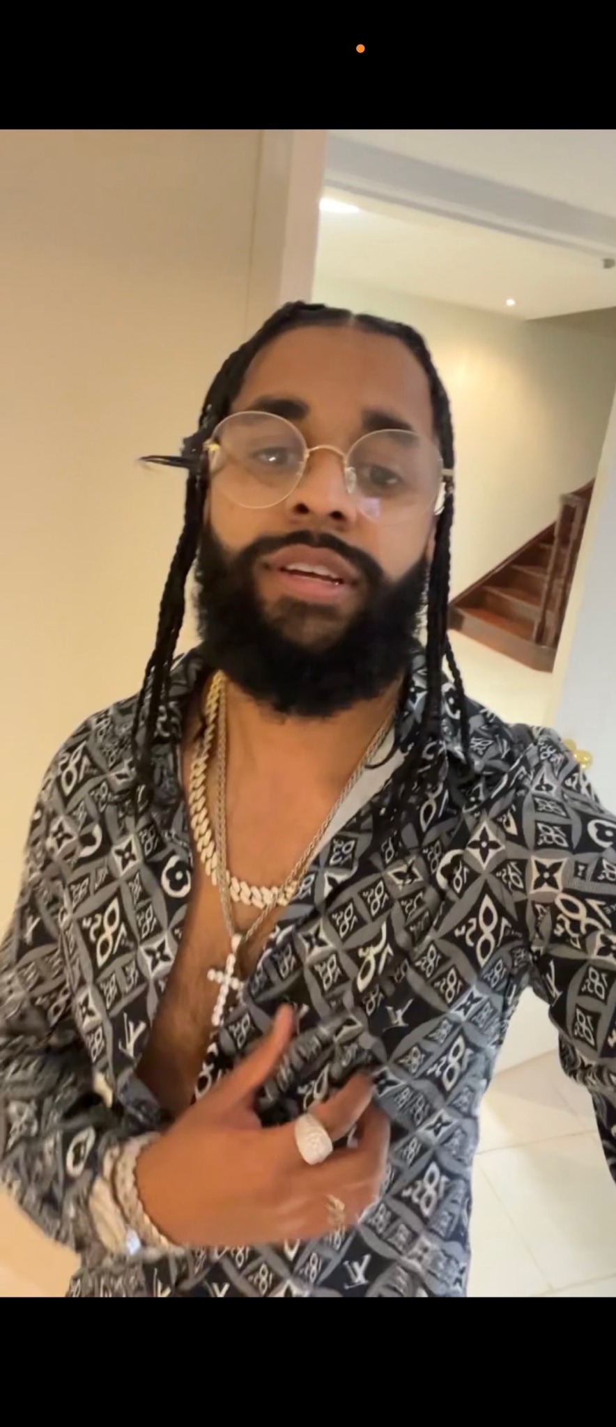 CrazyJTheRapper wearing chains